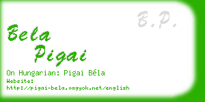 bela pigai business card